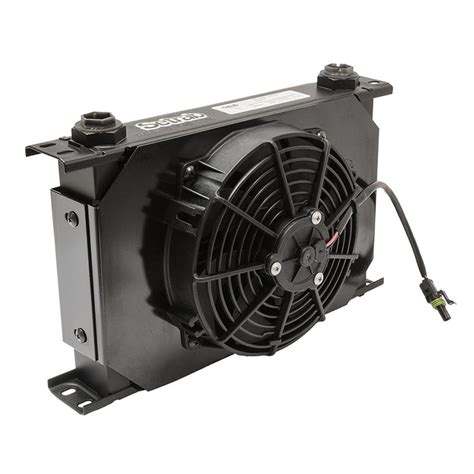 small oil cooler with fan